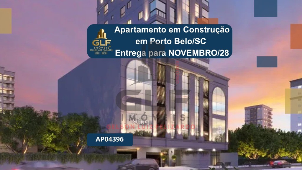 Apartamento em Construção em Porto Belo/SC com 103,65m² área privativa sendo 3 dormitórios e 1 suíte, 2 vaga de garagem, lazer completo