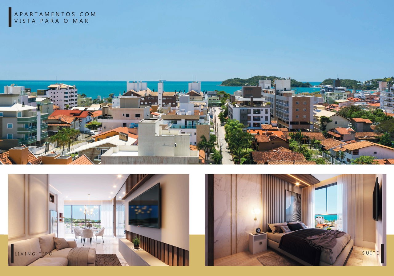 Apartamento em construção em bombinhas/sc com 101,30m² área 