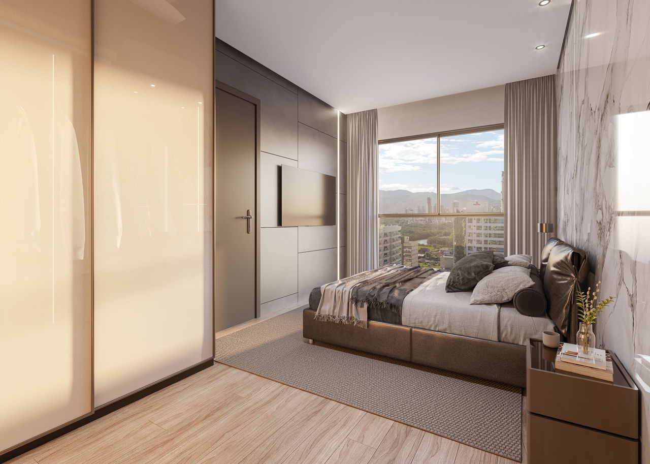 Apartamento em Construção em Porto Belo/SC com 126,61m² área privativa sendo 3 suítes, 2 vagas de garagem, área de lazer completa