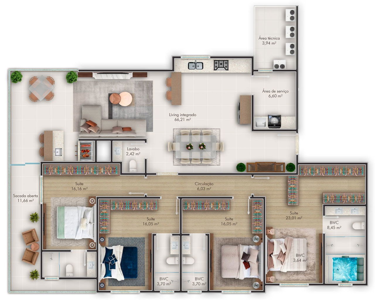 Apartamento em Construção em Itapema/SC, bairro Meia Praia, com 206m², 4 suítes e 3 vagas de garagem. Localização privilegiada. Lazer completo
