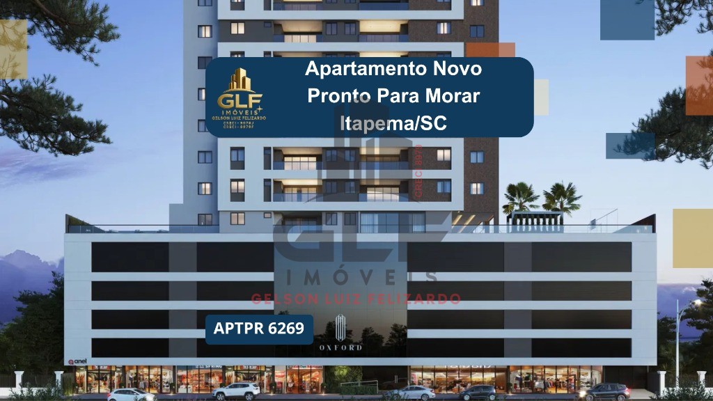 Apartamento Novo e Pronto Para Morar em Itapema/SC na Meia Praia, com 117m², 3 Suítes e 3 Vagas de Garagem, com Lazer Completo. Localização Privilegi