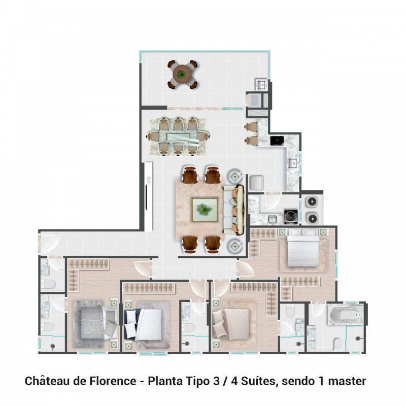 Apartamento Pronto para morar em Itapema/SC com 163m² área privativa sendo 3 suítes, 3 vagas de garagem