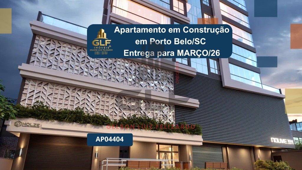 Apartamento em Construção em Porto Belo/SC com 126,61m² área privativa sendo 3 suítes, 2 vagas de garagem, área de lazer completa