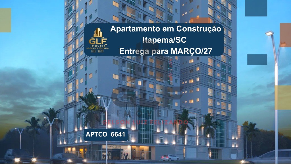 Apartamento à venda em Itapema-SC, Jardim Praia Mar: 2 quartos, 1 suíte, 1 banheiro, 1 vaga de garagem, 61,60 m² de área.