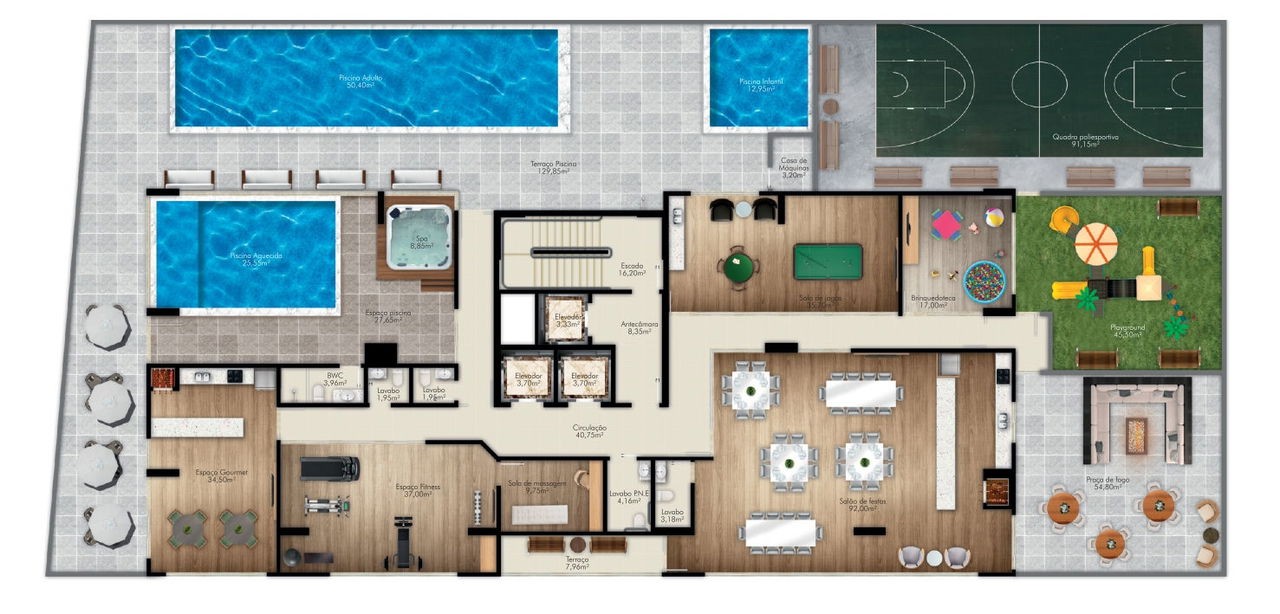 Apartamento em Construção em Itapema/SC no bairro Meia Praia, 4 Suítes e 3 Vagas de garagem, com Lazer Completo, a 400m do mar. Bem Localizado.