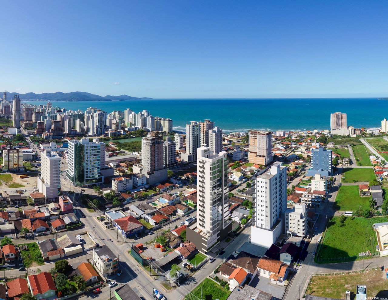 Apartamento em Construção em Porto Belo/SC com 126,61m² área privativa sendo 3 suítes, 2 vagas de garagem, área de lazer completa