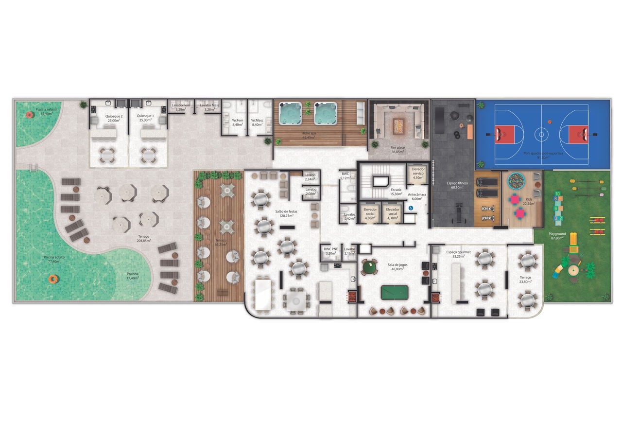 Apartamento em Construção em Itapema/SC, na Meia Praia, com 130m², 3 Suítes e 2 Vagas de Garagem, a 500m do mar, com LAzer Completo. Investimento!
