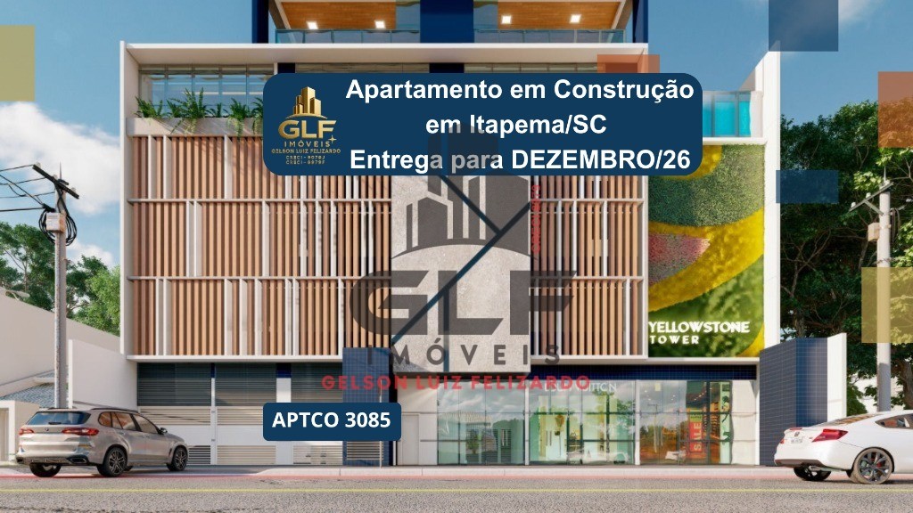 Apartamento em construção com 111,56m² no ed,yellowstone, ap
