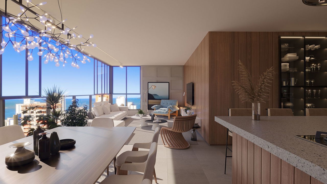 Imóvel de luxo em Construção no coração de Balneário Camboriú-SC, Centro: Apartamento 3suítes, 4 banheiros, 2 vagas de garagem e 150,73 m² de área.