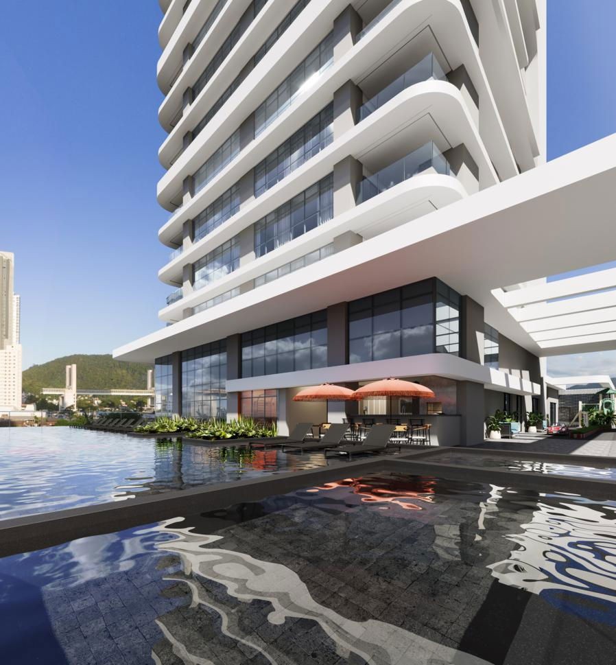 Apartamento em Construção em Balneário Camboriú/SC com 194,25m² de área privativa sendo 4 suítes, 3 vagas de garagem, área de lazer completa
