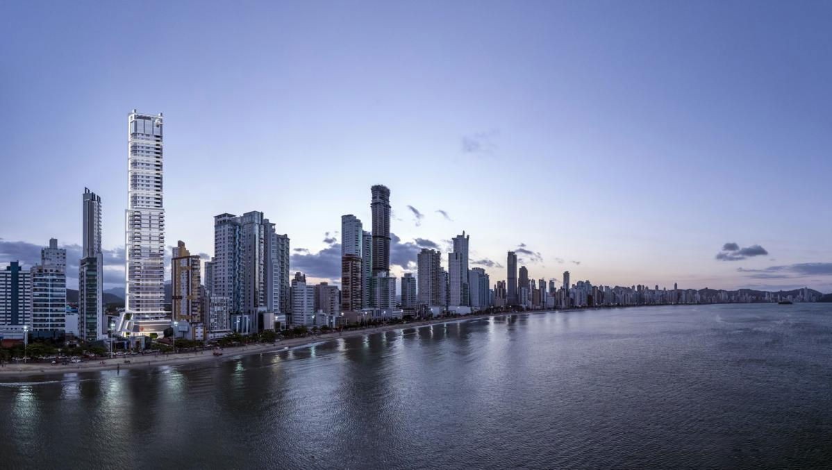 Apartamento em Construção em Balneário Camboriú/SC com 194,25m² de área privativa sendo 4 suítes, 3 vagas de garagem, área de lazer completa