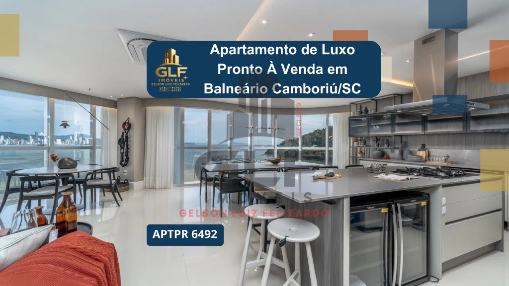 Apartamento de luxo pronto no Centro de Balneário Camboriú-SC: 4 quartos, 4 suítes, 5 banheiros, 4 vagas de garagem, 237m²