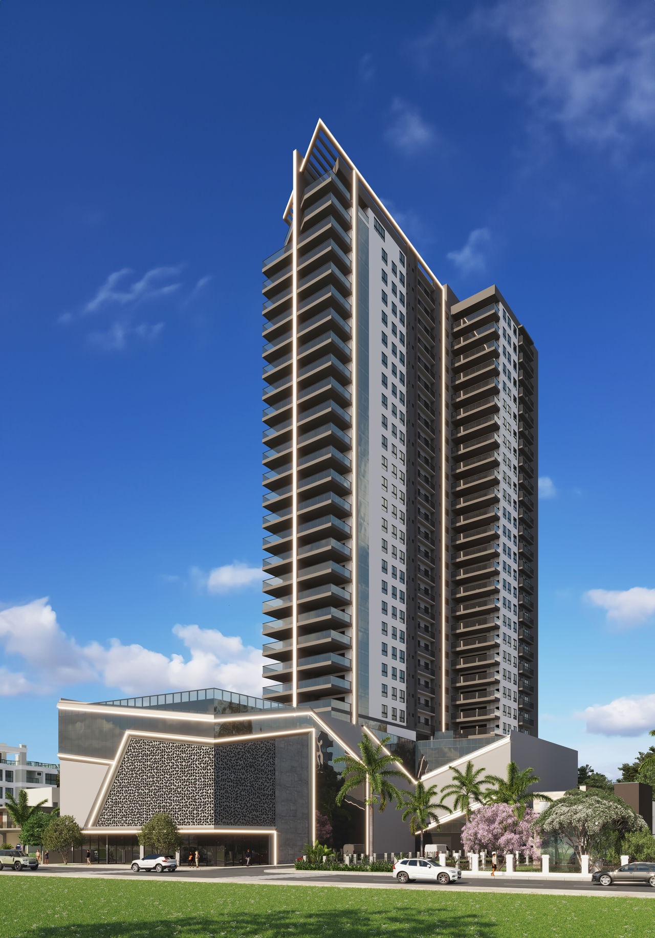 Apartamento em Construção no Perequê Porto Belo/SC com 153,55m² área privativa sendo 3 suítes, 2 vagas de garagem, área de lazer completa