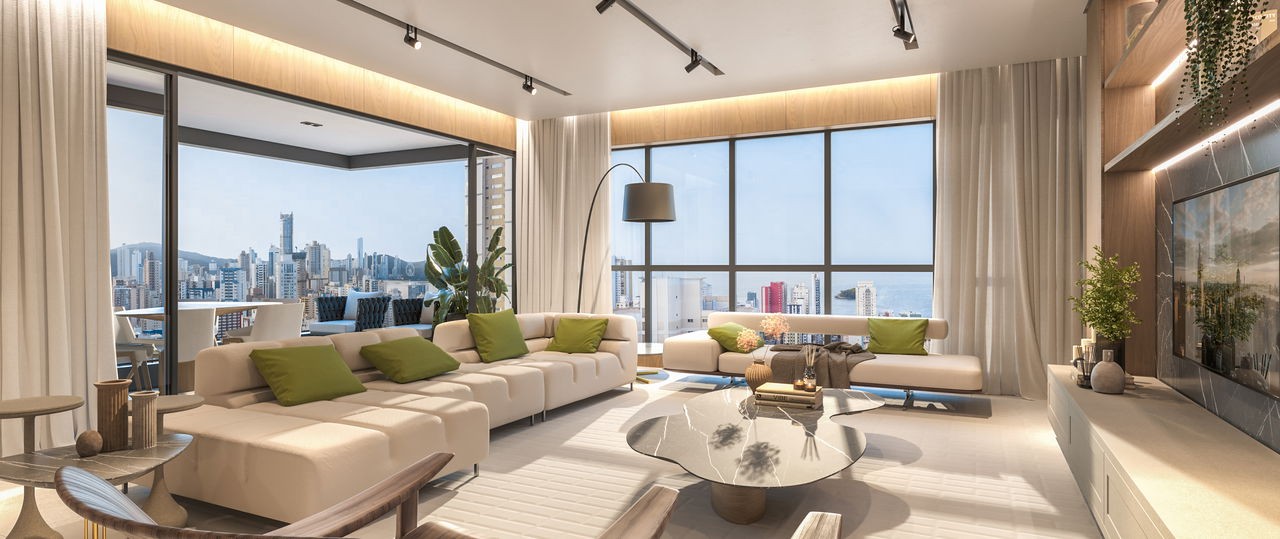 Apartamento em Construção em Balneário Camboriú, com 126,59m² área privativa, sendo com área de lazer completa