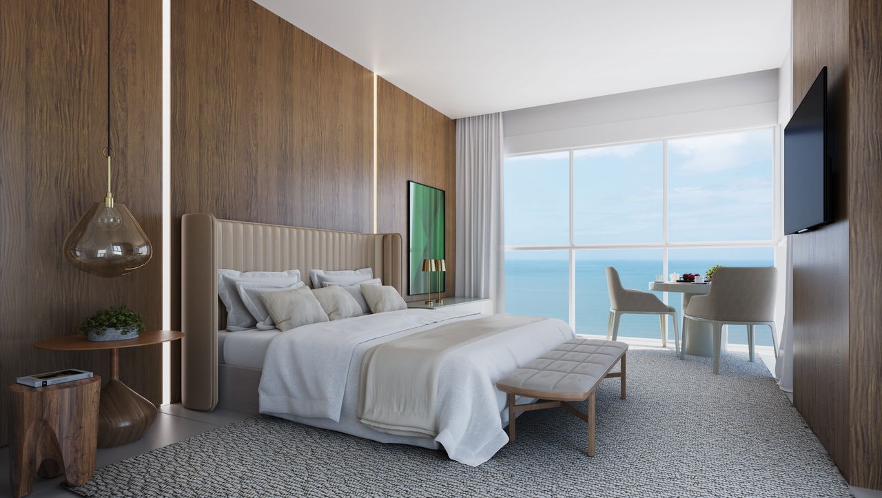 Luxuoso apartamento em Construção à venda em Itapema-SC, Meia Praia: 4 quartos, 4 suítes, 1 banheiro, 3 vagas de garagem, 213,72 m² de área.