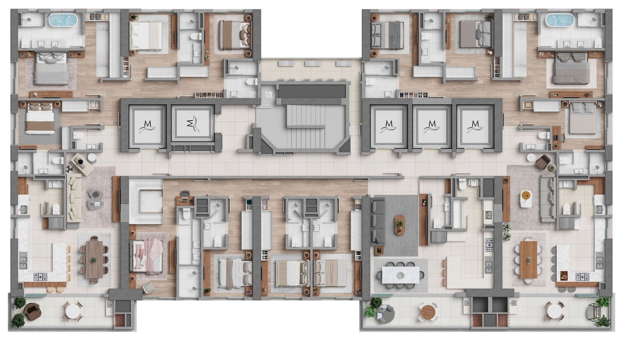 Apartamento de Luxo em Construção à Venda no Centro de Balneário Camboriú-SC: 4 Quartos, 4 Suítes, 5 Banheiros, 3 Vagas de Garagem, 171,66 m² de Área.