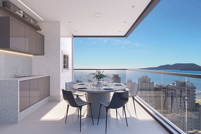 Apartamento em Construção em Itapema/SC no bairro Meia Praia, 4 Suítes e 3 Vagas de garagem, com Lazer Completo, a 400m do mar. Bem Localizado.