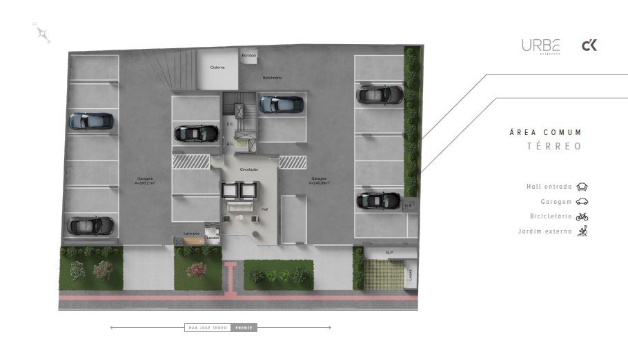 Apartamento em construção em itajaí/sc com 68,04m² área priv