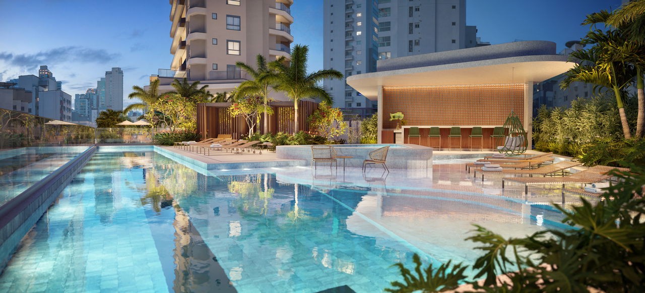 Apartamento em Construção em Balneário Camboriú/SC com 182,93m² área privativa sendo 4 suítes, 3 vagas de garagem, área de lazer completa