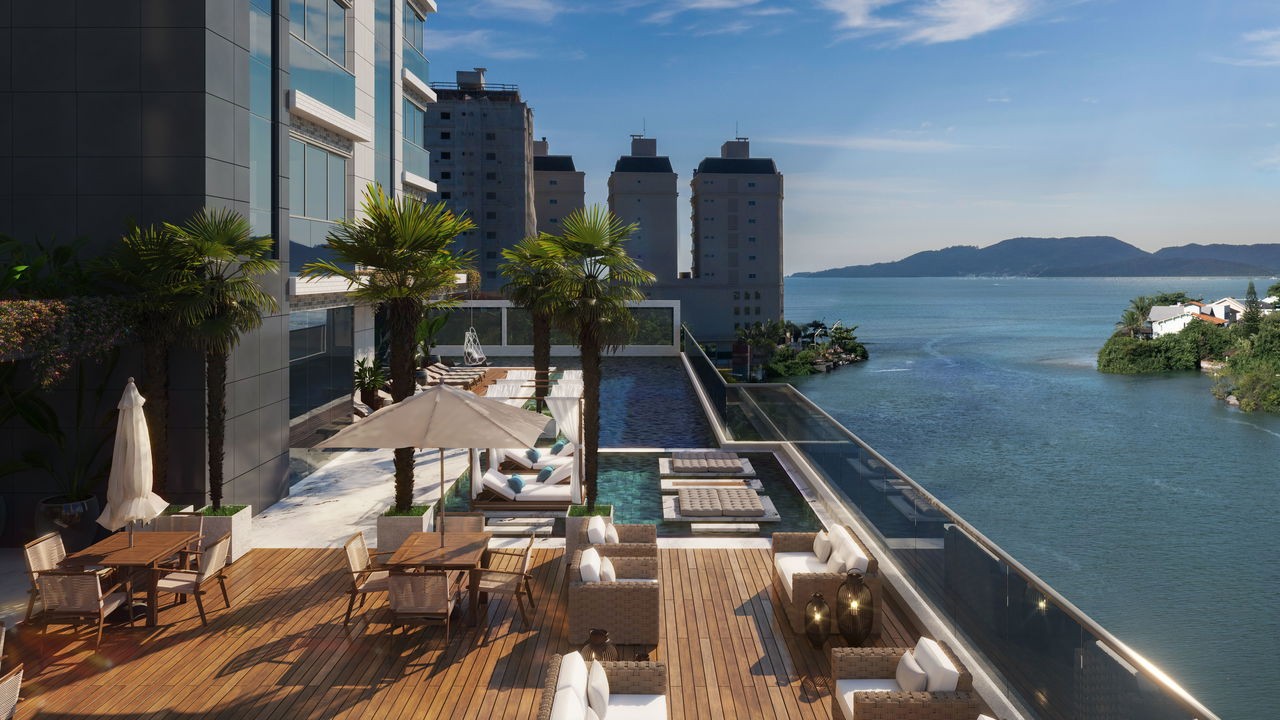 Apartamento em Construção em Itapema/SC na Meia Praia, com 262m² de área total e 3 Suítes, a 260m do mar. Lazer Completo. Ótimo Investimento.