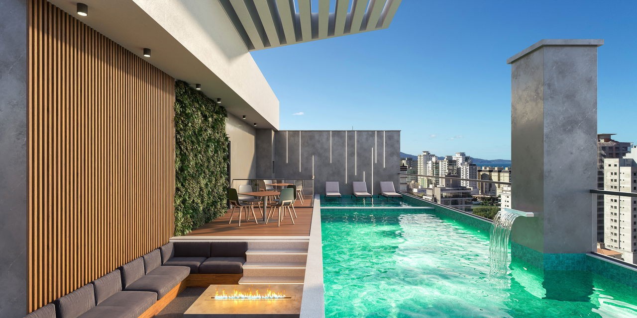 Apartamento em Construção em Porto Belo/SC com 126,61m² área privativa sendo 3 suítes, 2 vagas de garagem, área de lazer completa