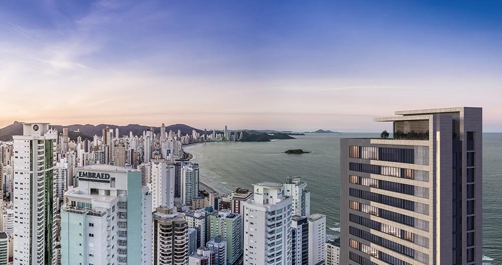 Apartamento em Construção em Balneário Camboriú/SC com 177,10m² área privativa sendo 4 suítes, 3 vagas de garagem