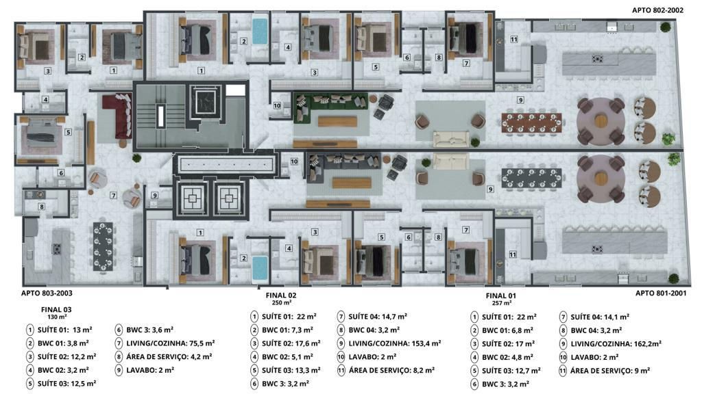 Apartamento em Construção na cidade de Itapema/SC na Meia Praia, com 252m², 4 suítes e 3 vagas de garagem. Localização privilegiada a penas 50m do mar