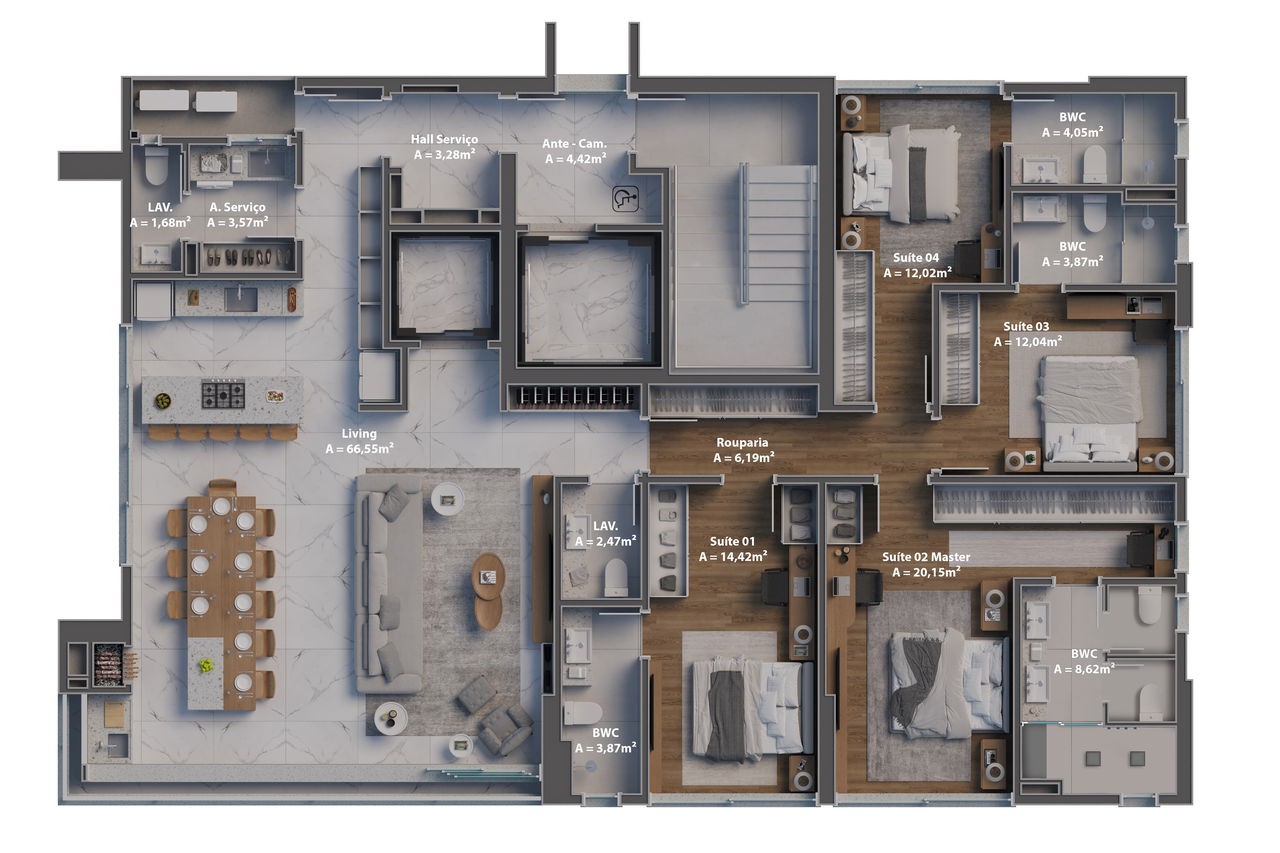 Imperdível oportunidade: Apartamento de luxo em Construção com 4 quartos e 4 suítes no Centro de Balneário Camboriú-SC!