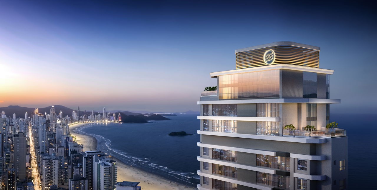 Apartamento em Construção em Balneário Camboriú/SC com 182,93m² área privativa sendo 4 suítes, 3 vagas de garagem, área de lazer completa