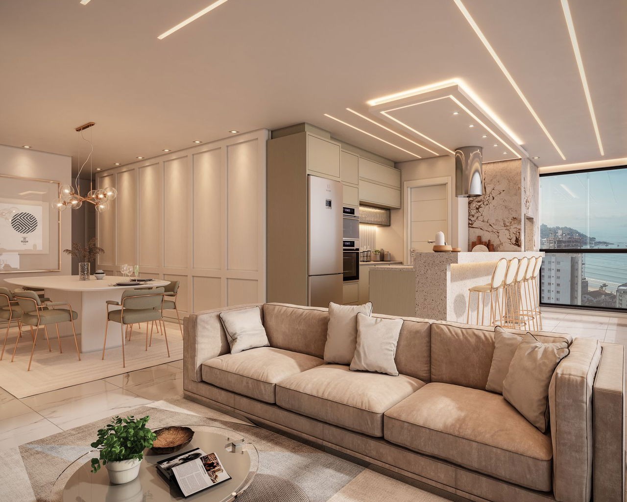 Apartamento em Construção em Itapema/SC com 107m² área privativa sendo, 3 suítes 2 vaga de garagem, lazer completo