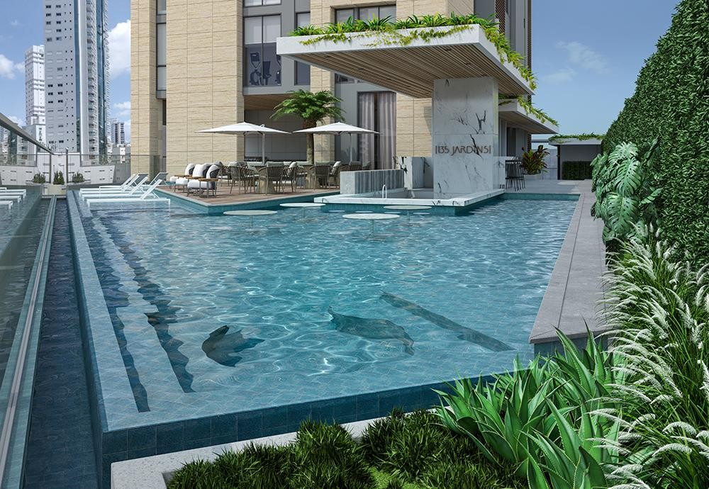 Apartamento em Construção em Balneário Camboriú/SC com 177,10m² área privativa sendo 4 suítes, 3 vagas de garagem