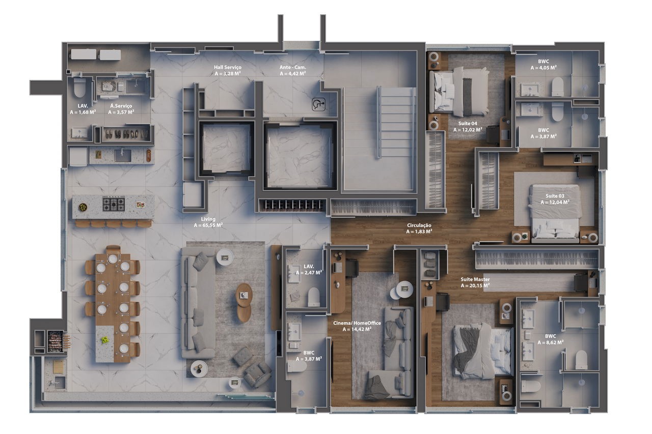 Imperdível oportunidade: Apartamento de luxo em Construção com 4 quartos e 4 suítes no Centro de Balneário Camboriú-SC!