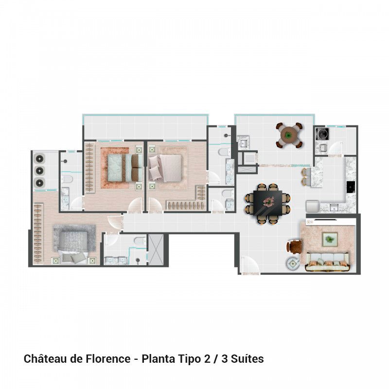 Apartamento Pronto para morar em Itapema/SC com 163m² área privativa sendo 3 suítes, 3 vagas de garagem