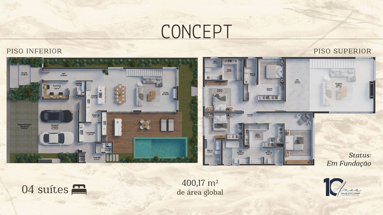 Casa Pronta em Porto Belo/SC com 254,70m² área privativa sendo 4 suítes 2 vaga de garagem, casa bem localizada