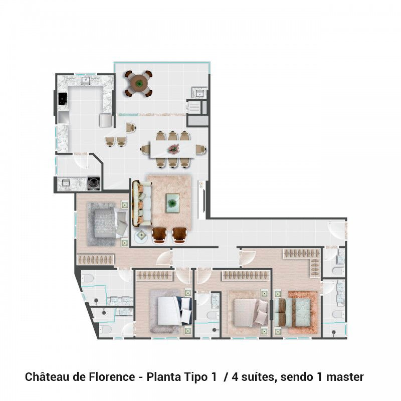 Apartamento Pronto para morar em Itapema/SC com 163m² área privativa sendo 3 suítes, 3 vagas de garagem
