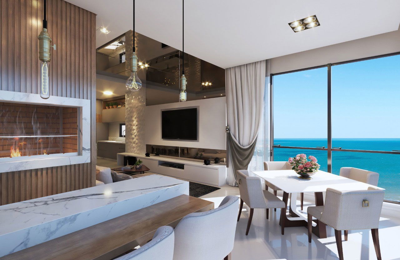 Apartamento em Cosntrução na cidade de Itapema/SC, bairro Meia Praia, com 206m², 4 suítes e 3 vagas de garagem. Localização privilegiada a 400m do mar