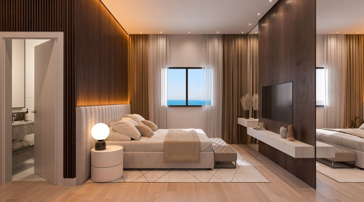 Apartamento em Construção em Itapema/SC, na Meia Praia, com 130m², 3 Suítes e 2 Vagas de Garagem, a 500m do mar, com LAzer Completo. Investimento!