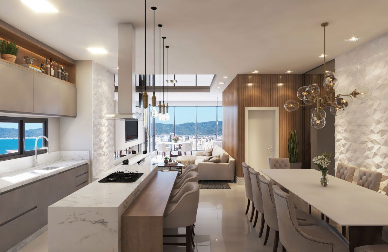 Apartamento em Cosntrução na cidade de Itapema/SC, bairro Meia Praia, com 206m², 4 suítes e 3 vagas de garagem. Localização privilegiada a 400m do mar