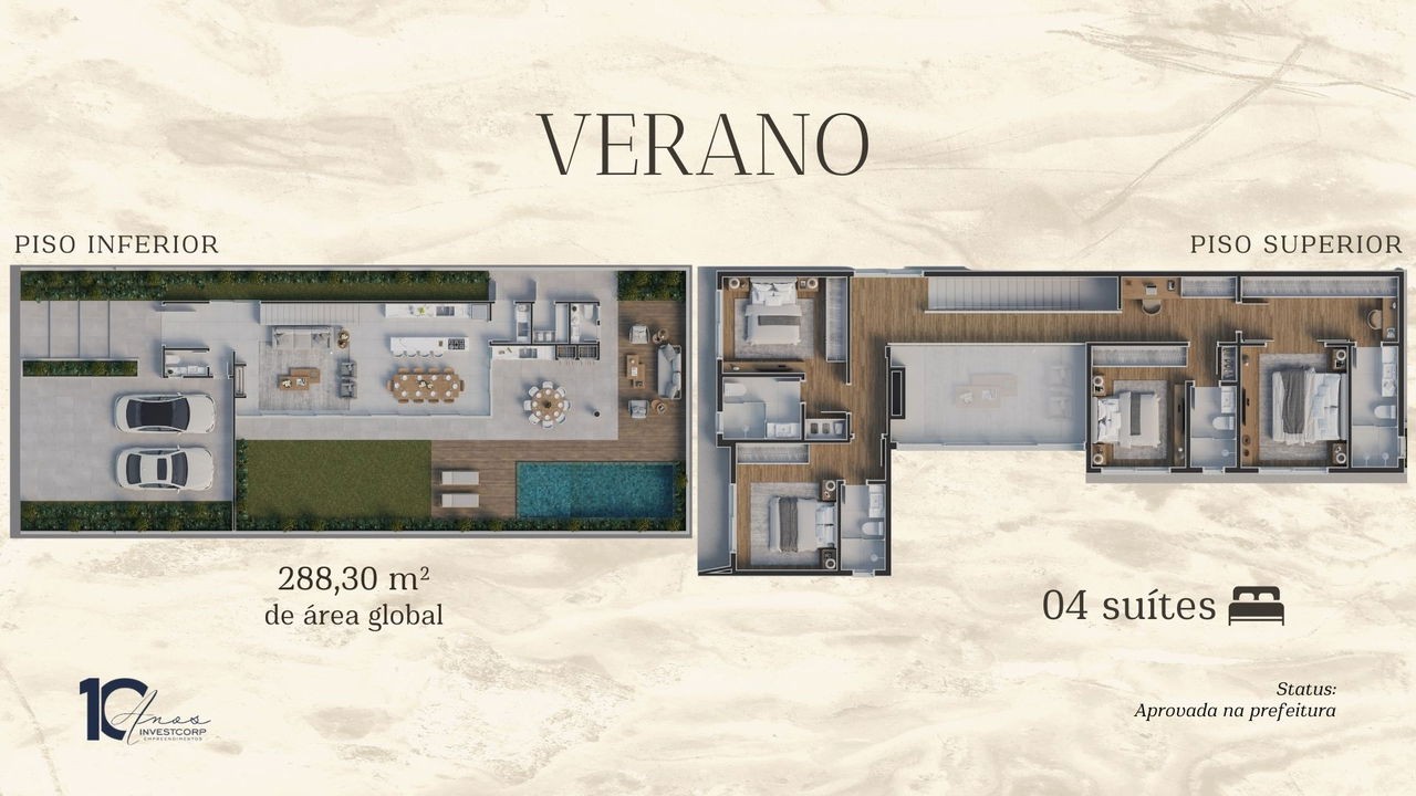 Casa Pronta em Porto Belo/SC com 254,70m² área privativa sendo 4 suítes 2 vaga de garagem, casa bem localizada