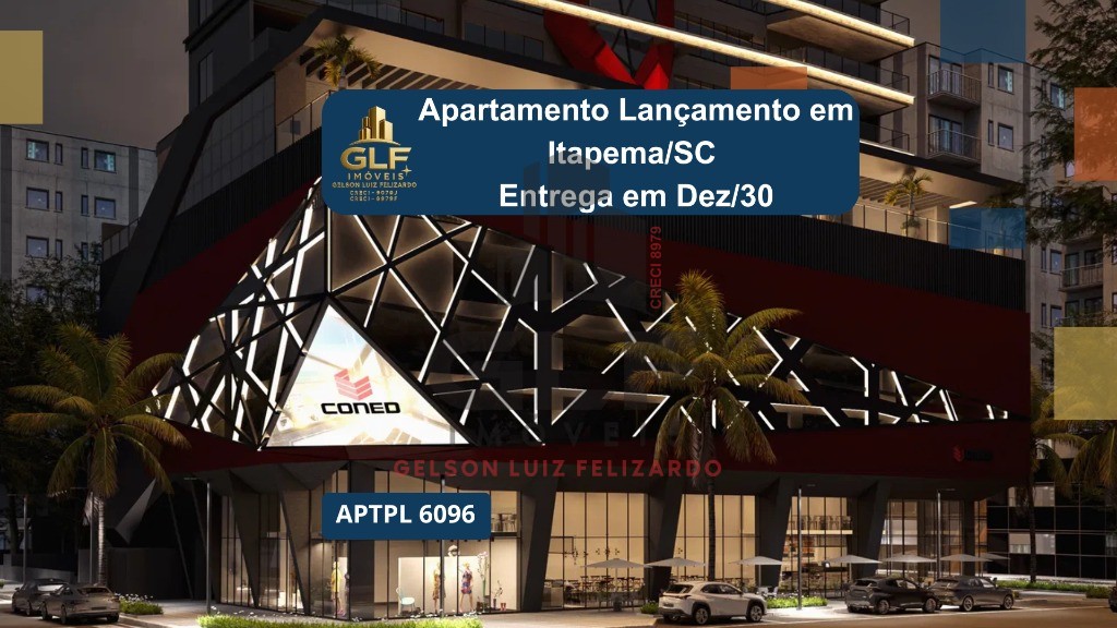 Apartamento Lançamento na cidade de Itapema/SC no bairro Meia Praia, 3 dormitórios e 1 Vaga de garagem, com Lazer Completo. Bem localizado. Investir
