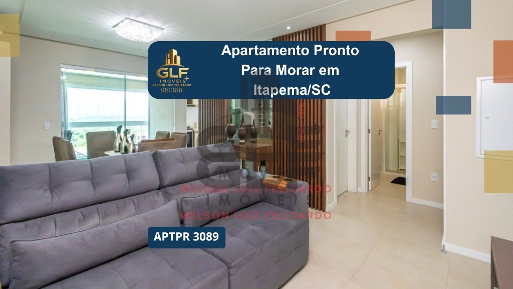 Apartamento Novo e Pronto para morar na cidade de Itapema/SC no bairro Meia Praia, com 2 Dormitórios sendo 1 Suíte e 1 Vaga de garagem. Bem localizado