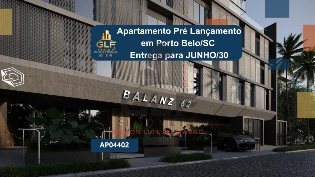 Apartamento Pré Lançamento em Porto Belo/SC com 90m² área privativa sendo 2 suítes, 2 vaga de garagem, lazer