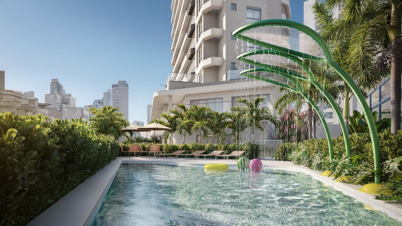 Apartamento em Construção em Balneário Camboriú/SC com 182,93m² área privativa sendo 4 suítes, 3 vagas de garagem, área de lazer completa