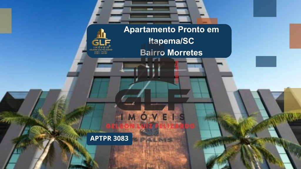 Apto Pronto em Itapema/SC bairro Morretes com 68m² área privativa sendo 2 suítes, 2 vaga de garagem, área de lazer completa