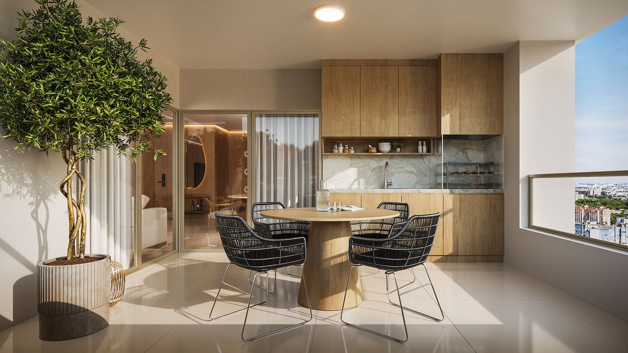 Apartamento em Construção em Itapema/SC com 140m² área privativa, sendo 3 suítes, 2 vagas de garagem, área de lazer completa
