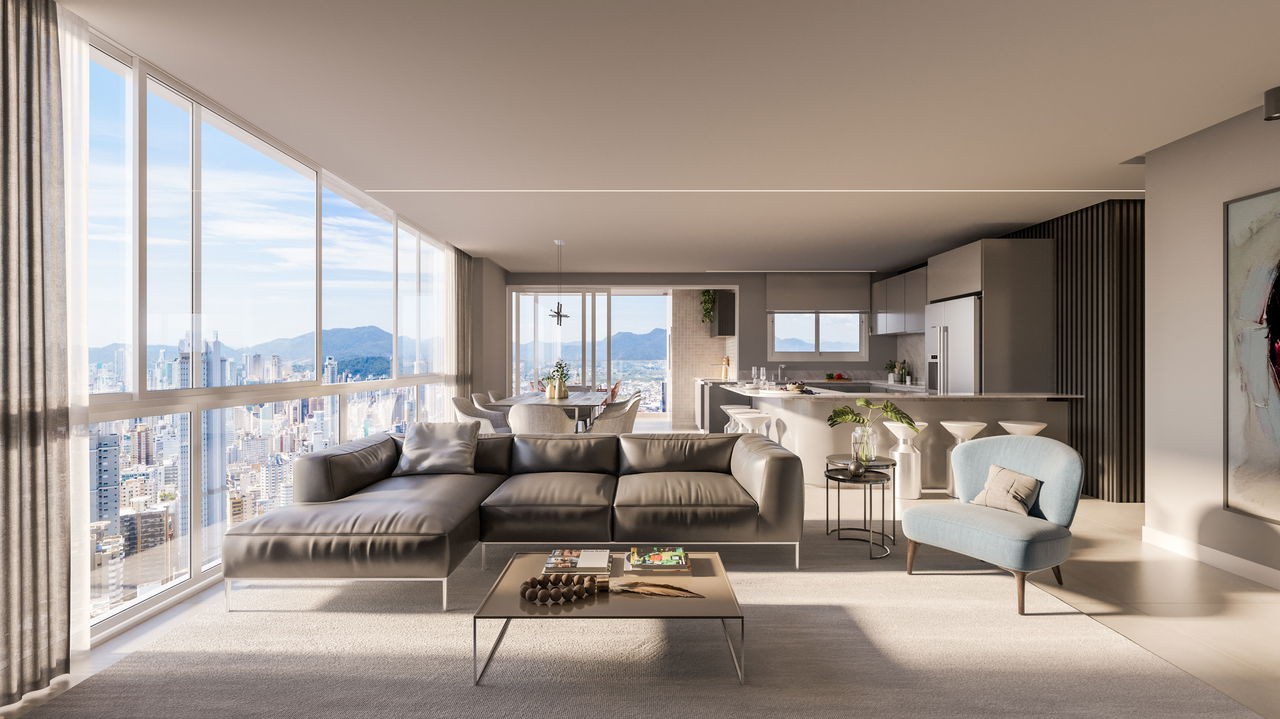 Luxuoso apartamento em Construção de 4 quartos e 4 suítes no Centro de Balneário Camboriú-SC com 3 vagas de garagem!