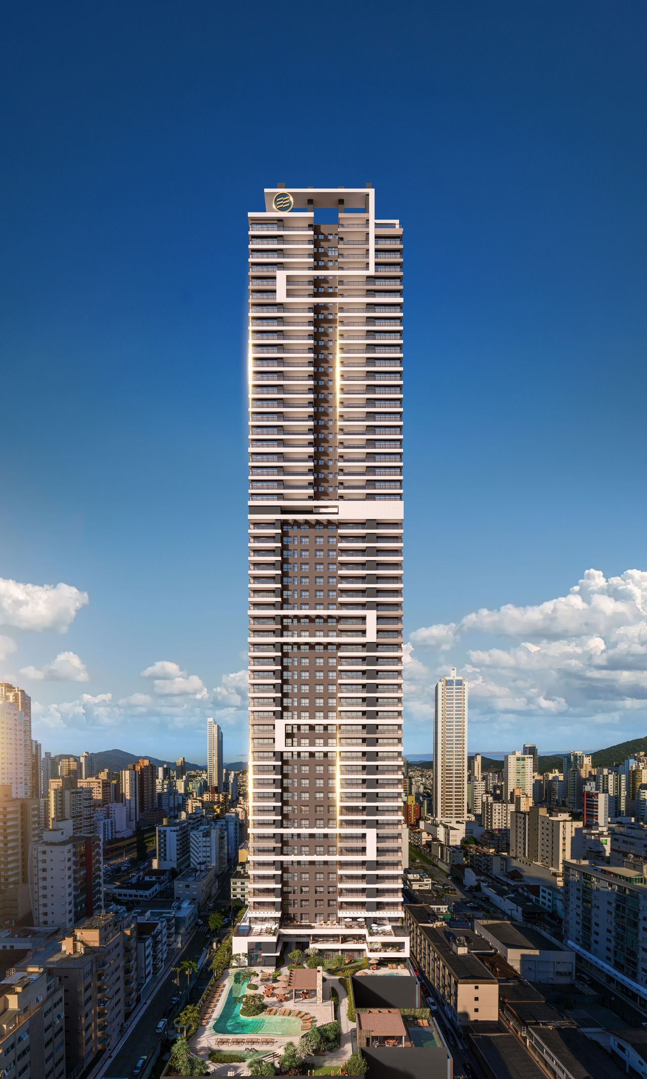 Apartamento de Luxo em Construção à Venda no Centro de Balneário Camboriú-SC: 4 Quartos, 4 Suítes, 5 Banheiros, 3 Vagas de Garagem, 171,66 m² de Área.