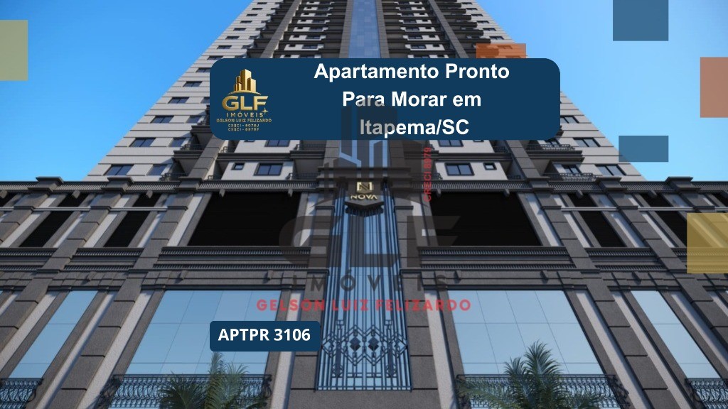Apartamento Pronto para morar em Itapema/SC com 70m² área privativa sendo 2 suítes, 2 vagas de garagem, área de lazer completa