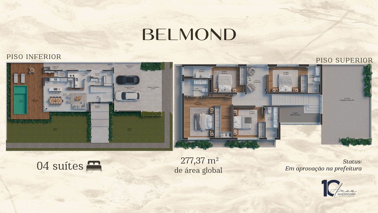 Casa Pronta em Porto Belo/SC com 254,70m² área privativa sendo 4 suítes 2 vaga de garagem, casa bem localizada