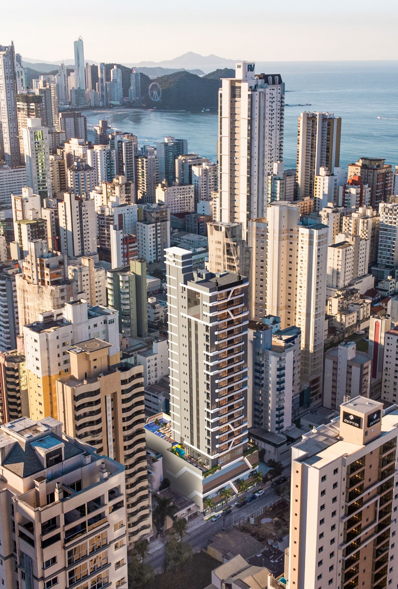 Apartamento em Construção em Balneário Camboriú, com 126,59m² área privativa, sendo com área de lazer completa